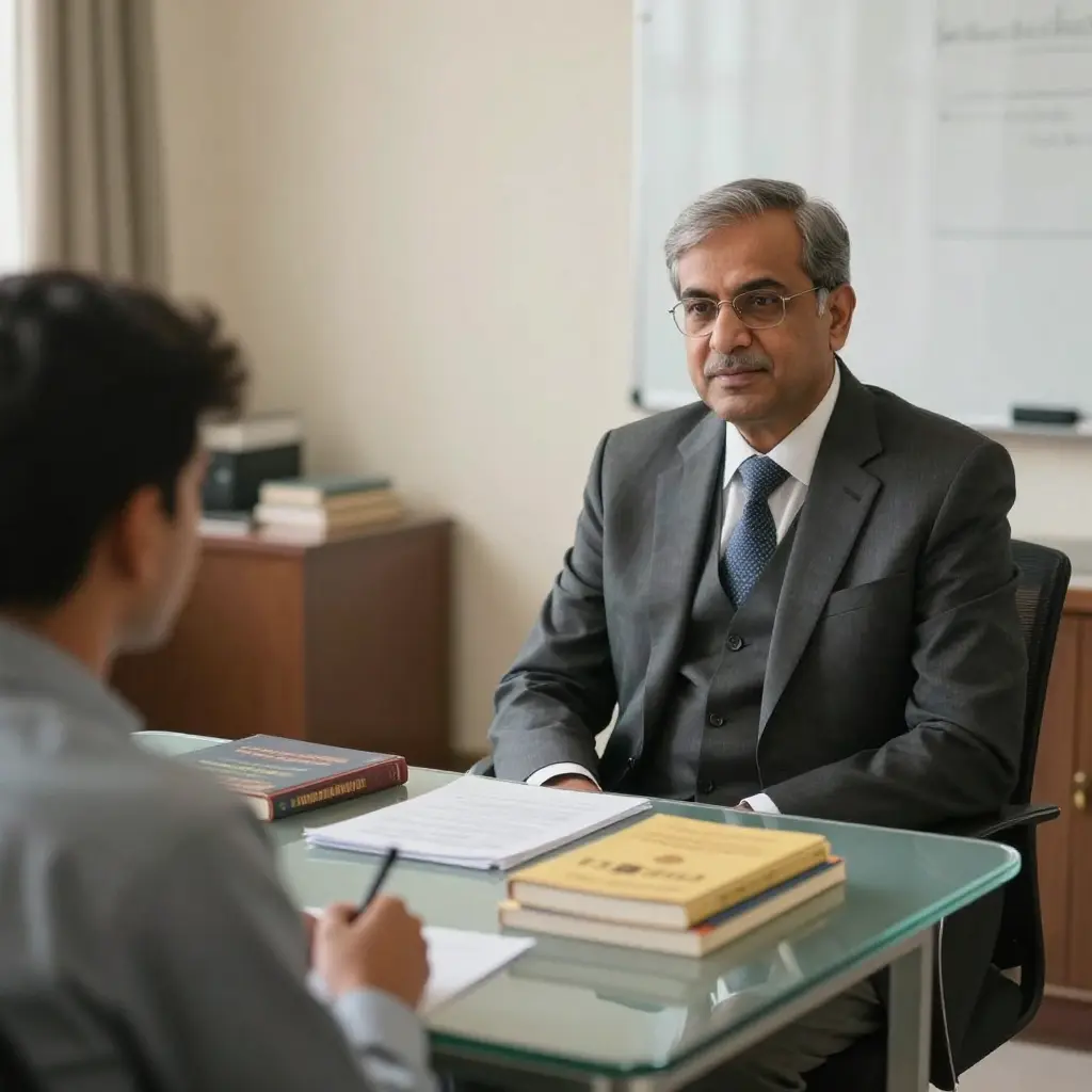 O level teacher teaching the student at his home