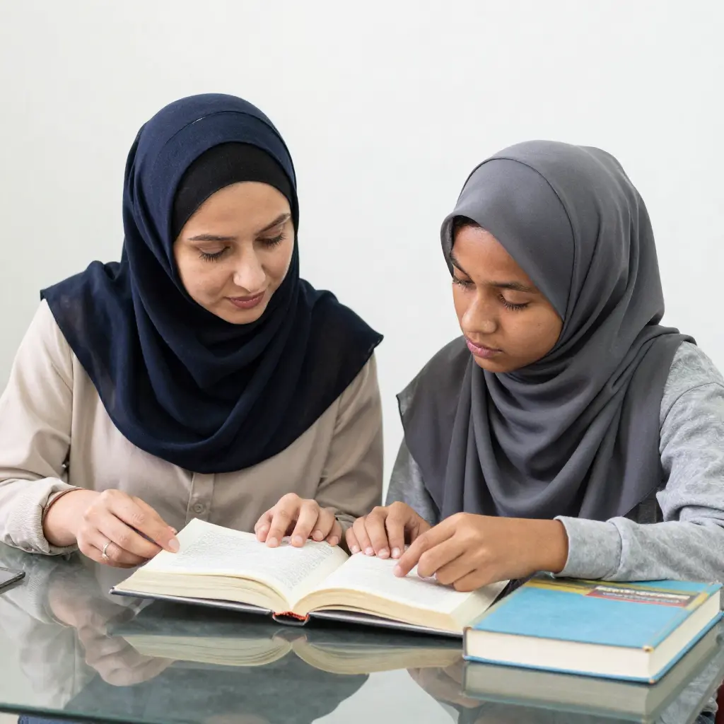 Female tutor teaching a student in F 11 Islamabad