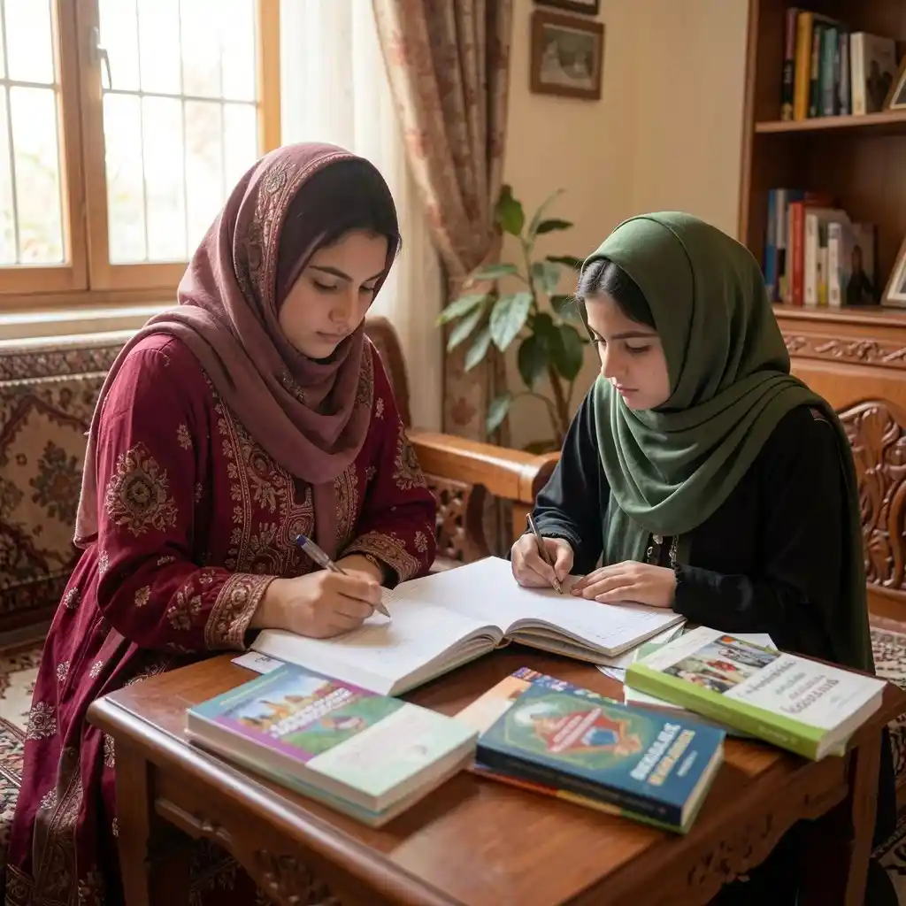 Female Home Tutor in Bani Gala Islamabad tutoring a student at her home