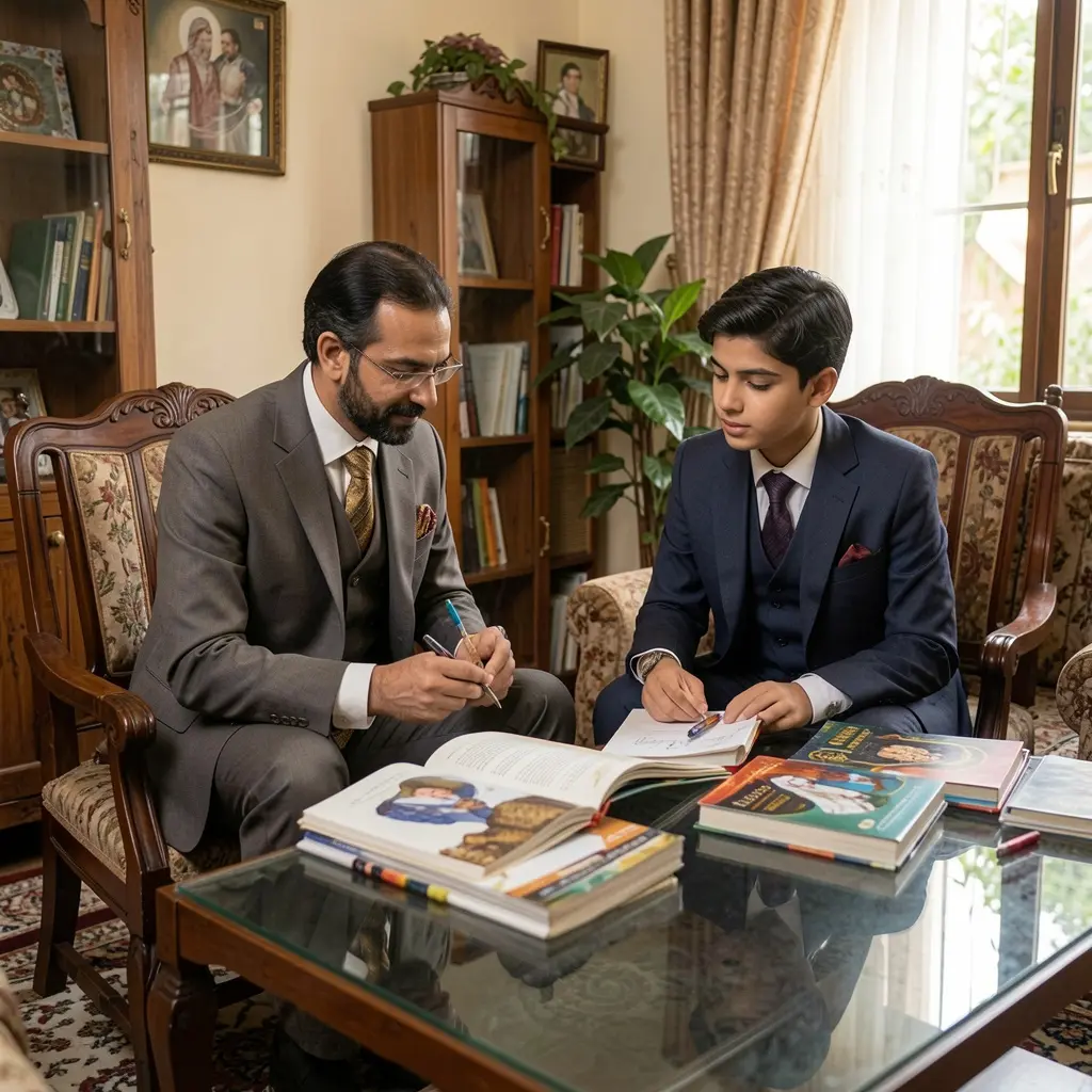 Home tutor in Barakahu Islamabad teaching the student at his home