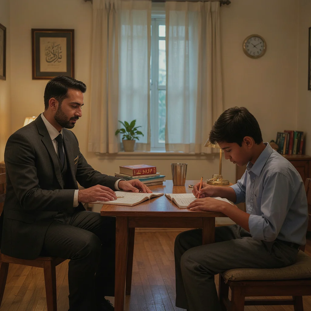 Home tutor in Naval Anchorage Islamabad taking class at home of student